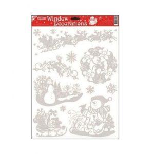 Autocolant static pentru fereastra Craciun