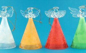 Decoratiune inger  sticla colorata